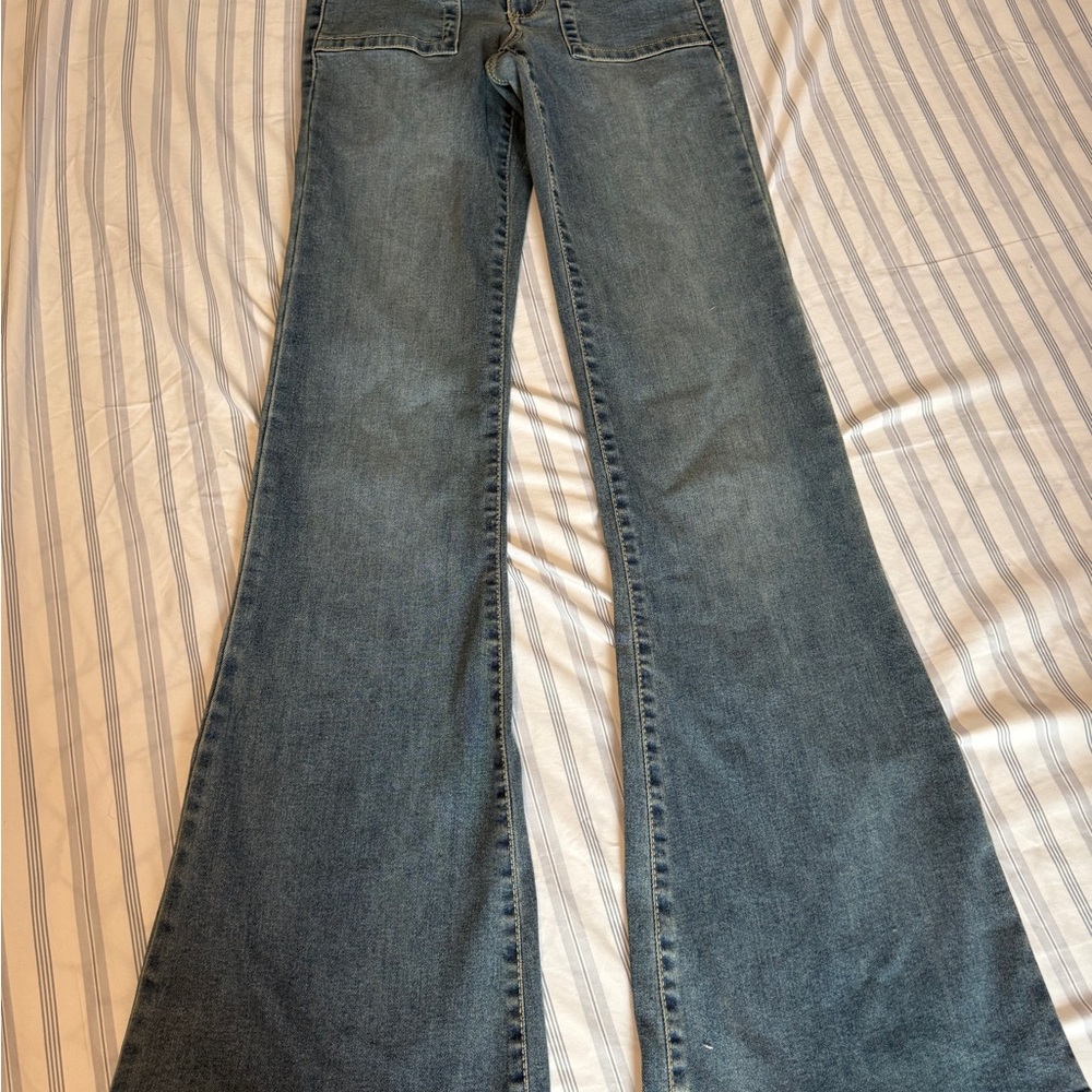 SOLD Brand New Garage Blue Flared Women Jeans